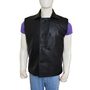 Macho Noir Spiderman Leather Black Vest