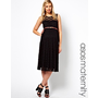 Image 1 of ASOS Maternity Lace Midi Dress with Belt