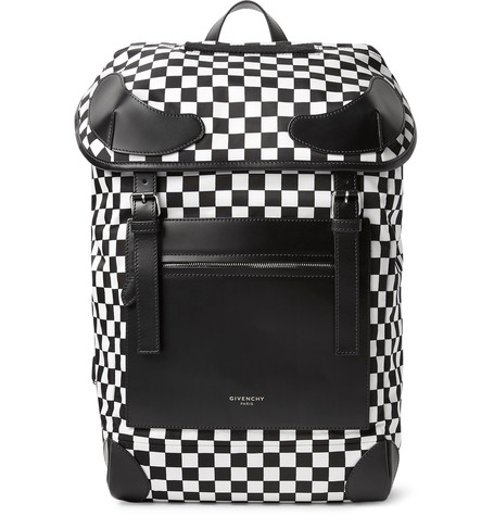 Rider Leather And Checkerboard Shell Backpack