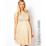 Image 1 of ASOS Maternity Lace Skater Dress With Embellishment