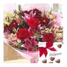 Choco With Roses Bouquet Combo - Funeral Flowers Philippines
