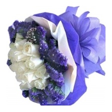 White Roses - Beautiful Purple Bunch