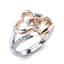 Order GLAMIRA 585 White & Red Gold / Diamond Ring| GLAMIRA.com