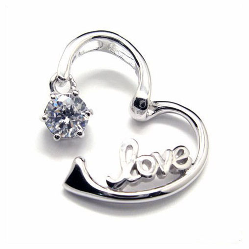925 Sterling Silver Pendant Jewelry Necklace Diamond