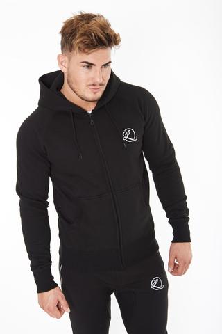 Lombordy Zip-Up Hoodie - Black