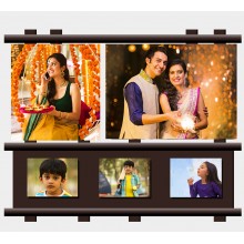 Wooden multi photo collage ...