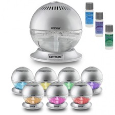 AMOS Globe Air Revitaliser With Base (Silver)