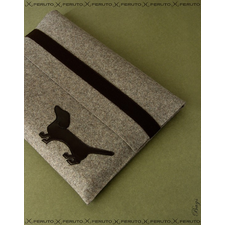 Macbook Air or PRO Sleeve or MacBook Pro felt dog sleeve WALDI