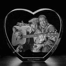 Medium Heart 3D Crystal