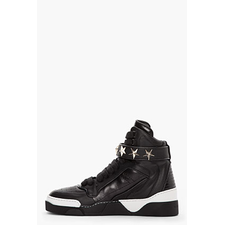 GIVENCHY black star-studded sneakers