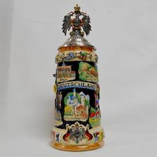 Beer Steins - German Beer Stein , Hand Painted Beer Stein