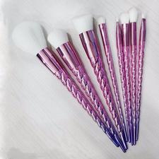 8 PIECE OMBRE PINK UNICORN BRUSH SET