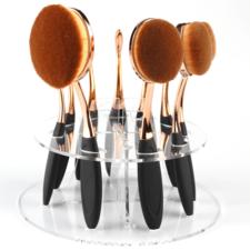 clear oval brush holder