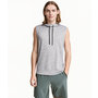 Sleeveless Hooded Shirt | Gray melange | Men | 