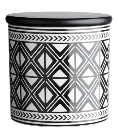 Stoneware Jar | White/black...