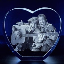 Medium Heart 3D Crystal