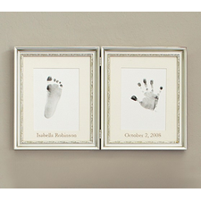 Silver Leaf Handprint & Footprint Frame | Pottery Barn Kids