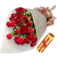 Rose With Toblerone Pack- S...