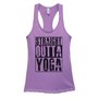 Womens Straight Outta Yoga Grapahic Design Fitted Tank Top – WomensTankTops.com