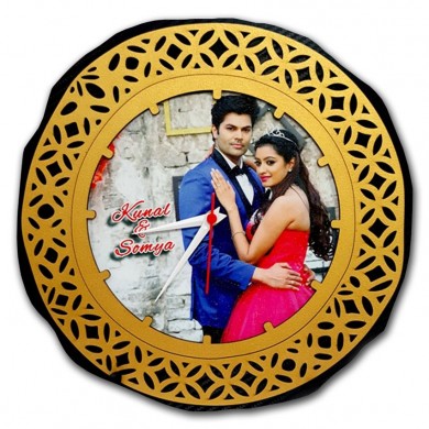 Glitter round photo wall cl...