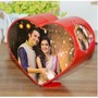 Personalized spinning heart shaped photo frame