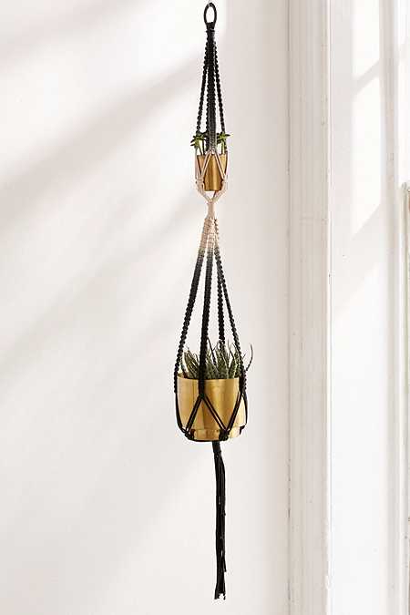 Serena Ombre Macrame Double Hanging Planter 