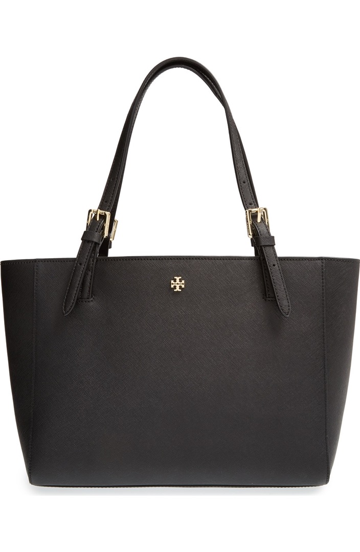 TORY BURCH 'Small York' Saffiano Leather Buckle Tote