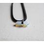 White Opal Nugget Gemstone Leather Necklace - 50" Length