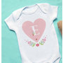 Floral letter baby vest