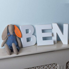 White Alphabet Wooden Letters