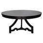 Noir - 3 Leg Round Dining Table, Distressed Brown – LDC Home