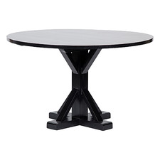 Noir - 48" Criss-Cross Round Table, Hand Rubbed Black