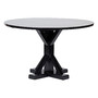 Noir - 48" Criss-Cross Round Table, Hand Rubbed Black