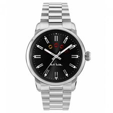 stainless steel quartz watch. Black dial - Whartongoldsmith.com