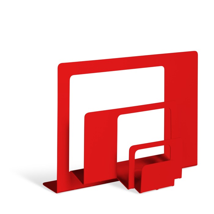 2D:3D Red Modern Letter Holder