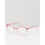  Geeky Round Clear Lens Glasses in Pink