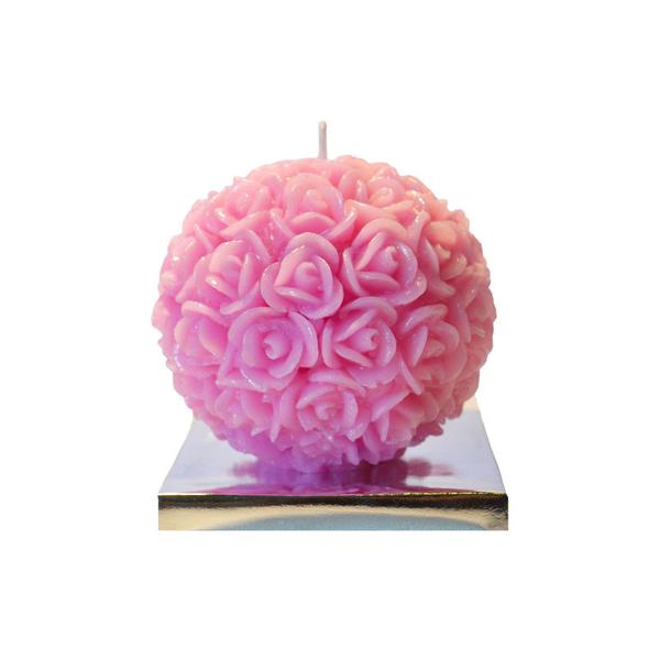 Rose Ball Candle - Pink