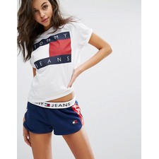 Tommy Jeans | Tommy Jeans 90's T-shirt with Flock Logo