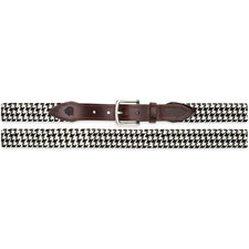 Houndstooth Needlepoint Belt (Black)