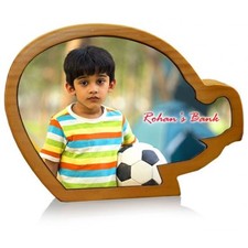 Personalized wooden money piggy bank