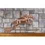 Jumping Horse & Rider Pure Copper Weathervane Sculpture on Mantel Stand: Home Dcor by Good Directions