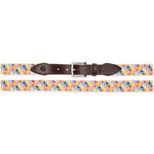 Multi-Colored Stars Needlepoint Belt