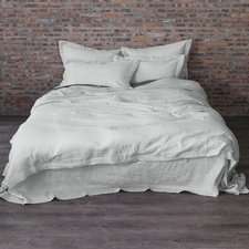 Hand Sewn Linen Duvet Cover Stone Grey - Linenshed