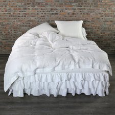 Optical White Linen Duvet Cover Pure White - linenshed