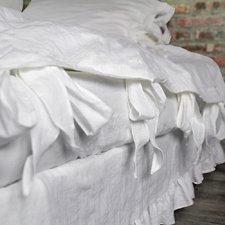 Bow Ties Washed Linen Quilt Cover - Linenshed