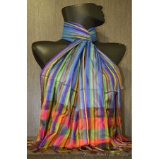 Colorful Printed Pure Silk Stole