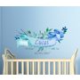 Ribbon Date of Birth Name Wall Decal