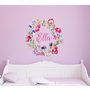 Flower Wreath Name Wall Decal