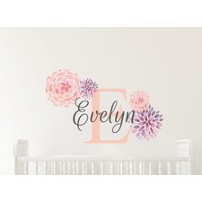 Delilah Flower Name Wall Decal