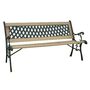 Wooden Bench with Steel Supports, this item is strong and durable